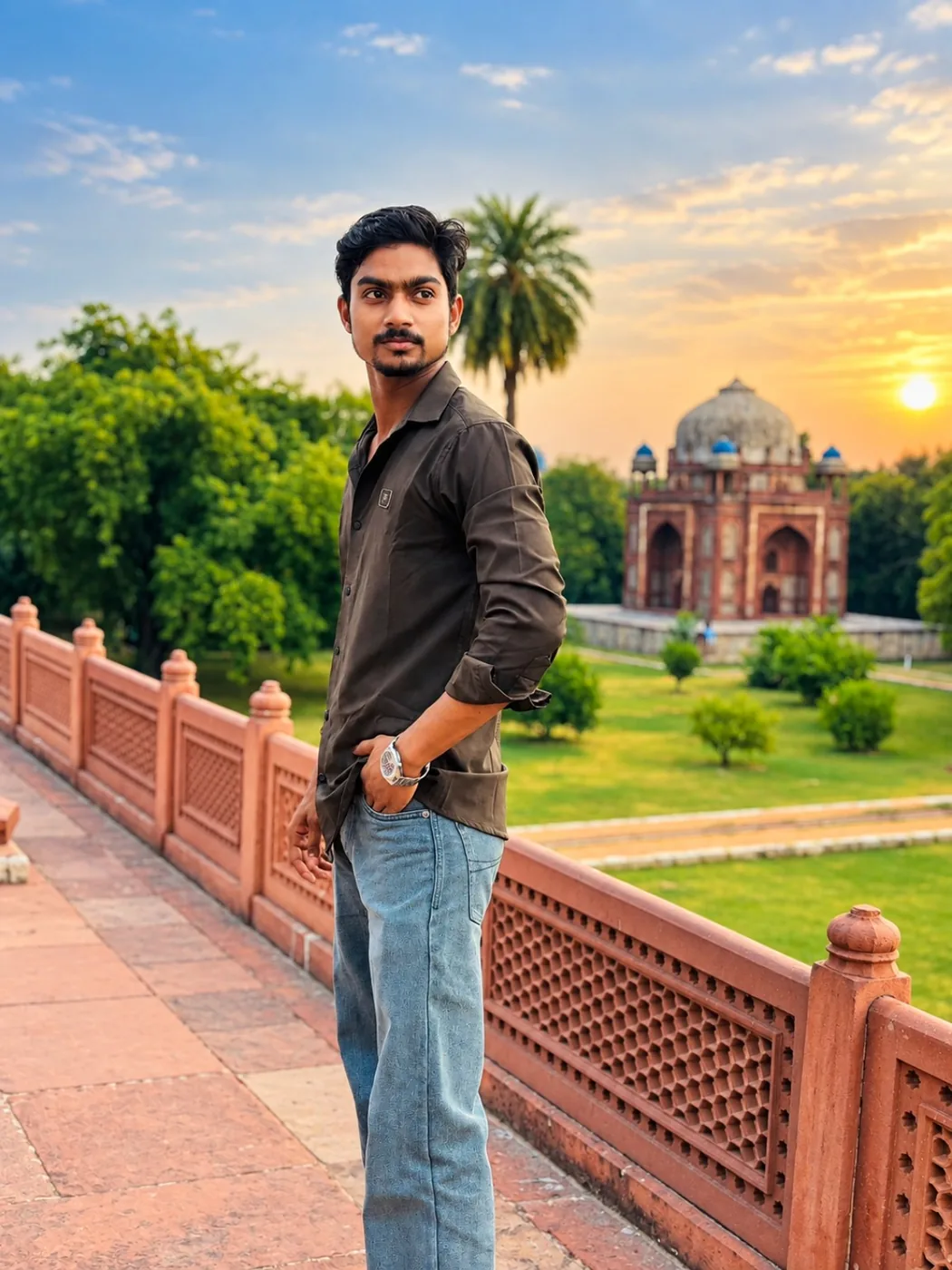 Hasnain Raja at a historic location